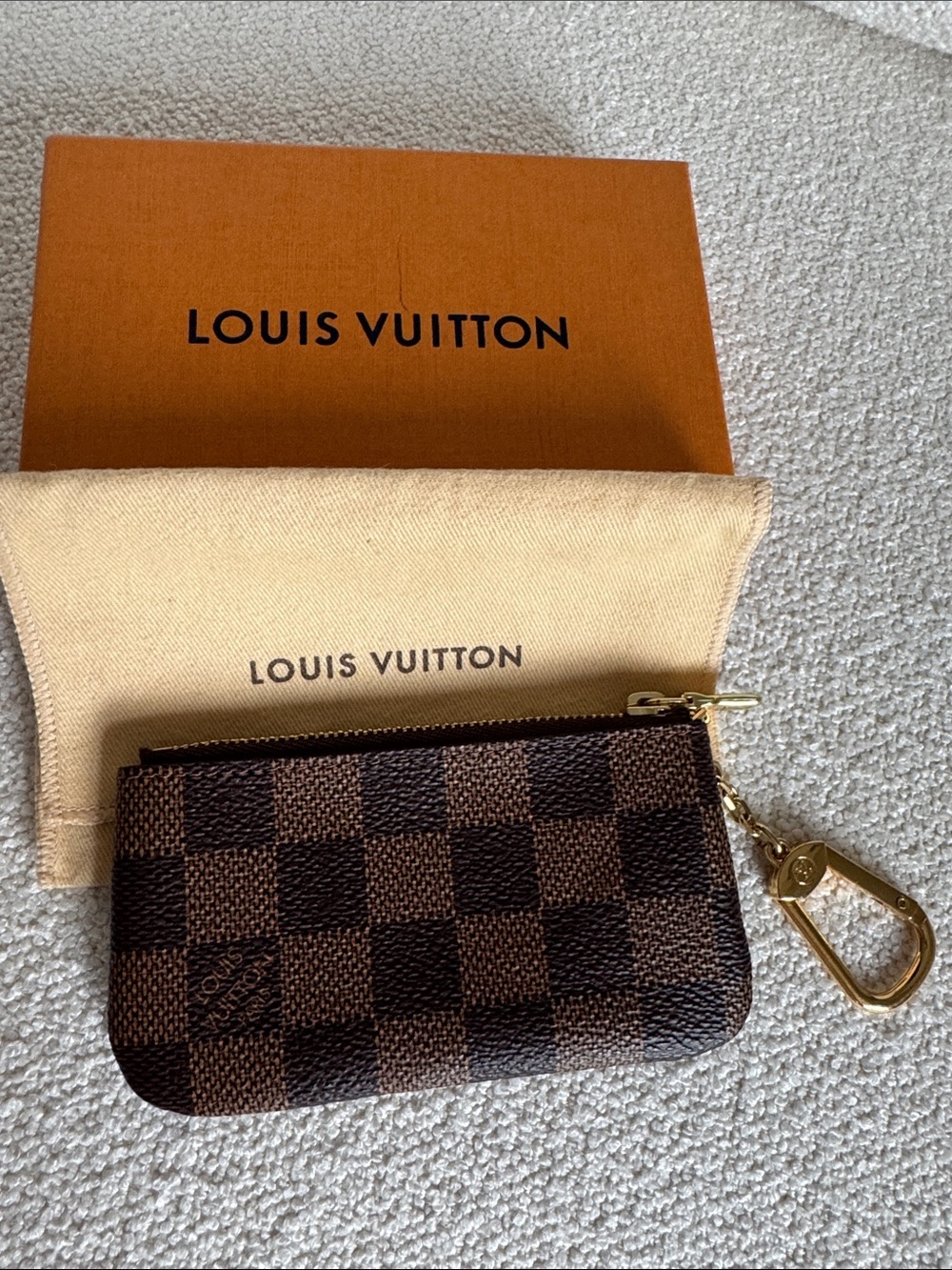 Louis Vuitton Damier Ebene Key & Card Holder in Brown
